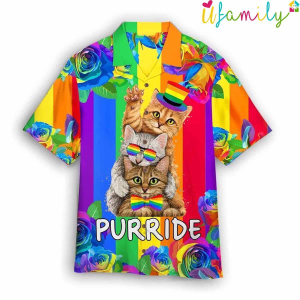 Cats Love Pride LGBT Hawaiian Shirt