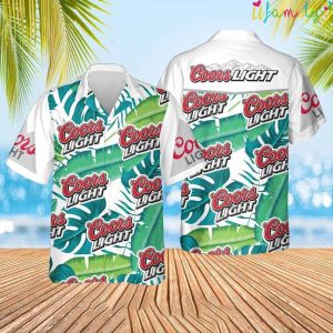 Tropical Beach Coors Light Hawaiian Shirt