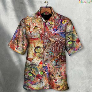 Cute Cat Art Hawaiian Shirt 2 1