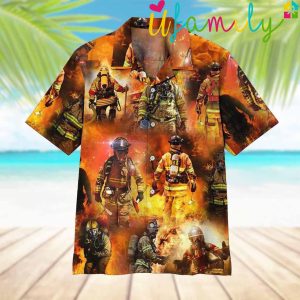 Tropical Firefighter Hawaiian Shirt