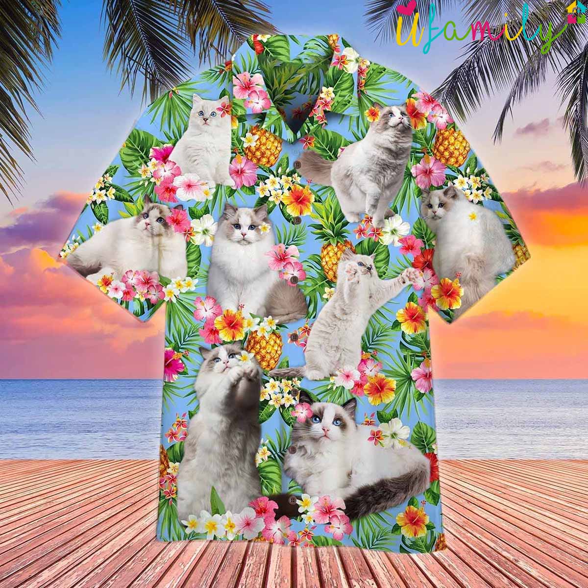 Funny Cat Gifts Pagdoll Hawaiian Shirt
