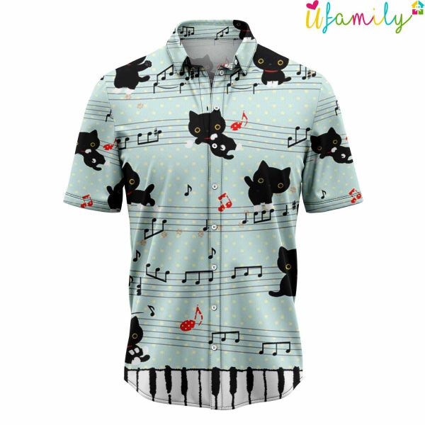 Funny Music Cat Fly Hawaiian Shirt