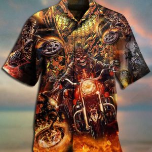 Ghost Rider Motorcycle Hawaiian Shirts