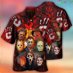 Halloween Blood Scary Horror Movie Hawaiian Shirt