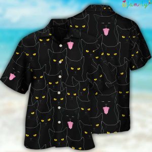 Loving Cat Looking At You Hawaiian Shirt 1