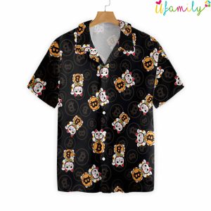 Lucky Gold Cat Bitcoin Hawaiian Shirt 2
