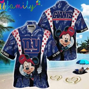 Mickey Mouse Ny Giants Hawaiian Shirt