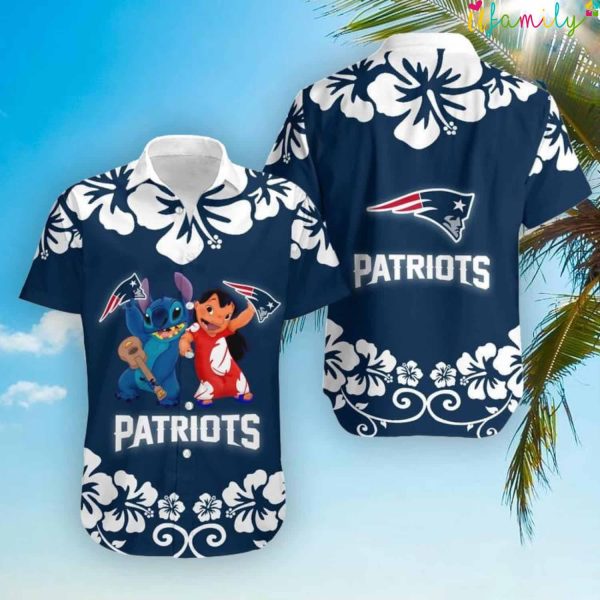 New England Patriots Lilo And Stitch Hawaiian Shirt