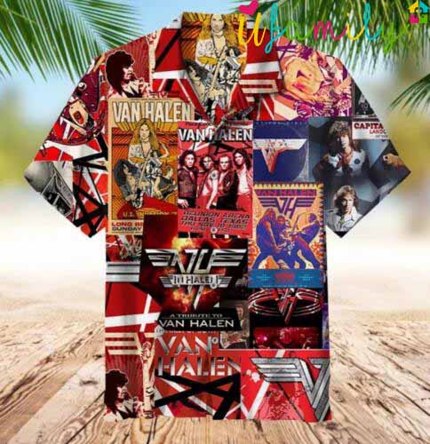 New Rare Van Halen Hawaiian Shirt