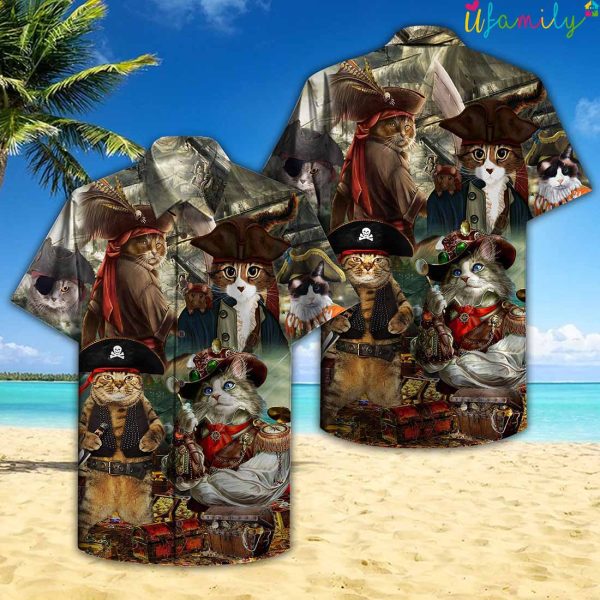 Pirate Cats Hawaiian Shirt