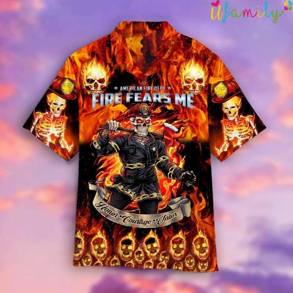 Skulls Firefighter Hawaiian Shirt