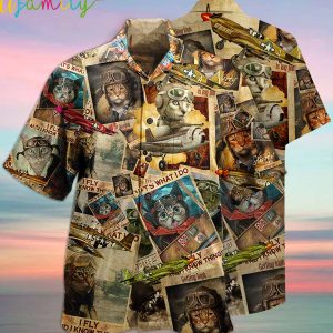 Sky Cat Pilot Hawaiian Shirt 1 1