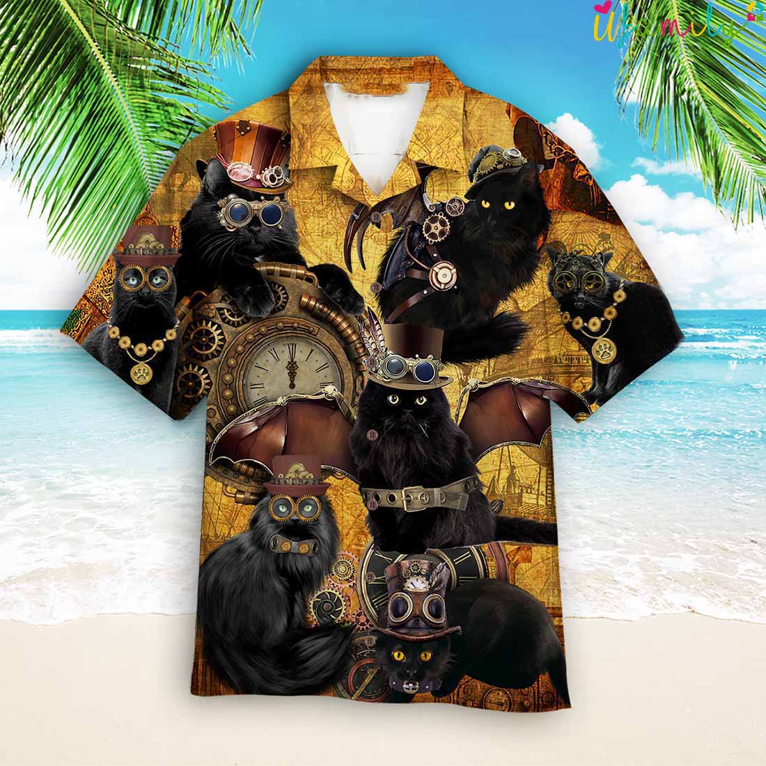 Steampunk Cat Hawaiian Shirt