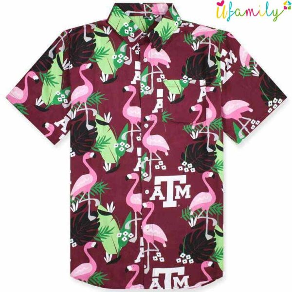 Texas A&M Aggies Flamingo Hawaiian Shirt