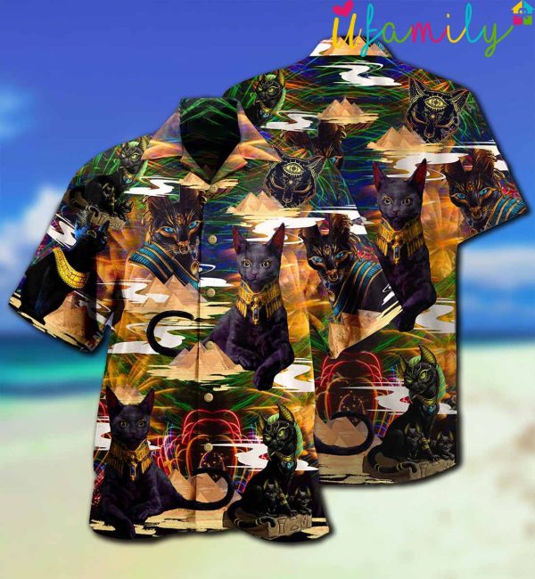 The Cat God Of Egypt Hawaiian Shirt
