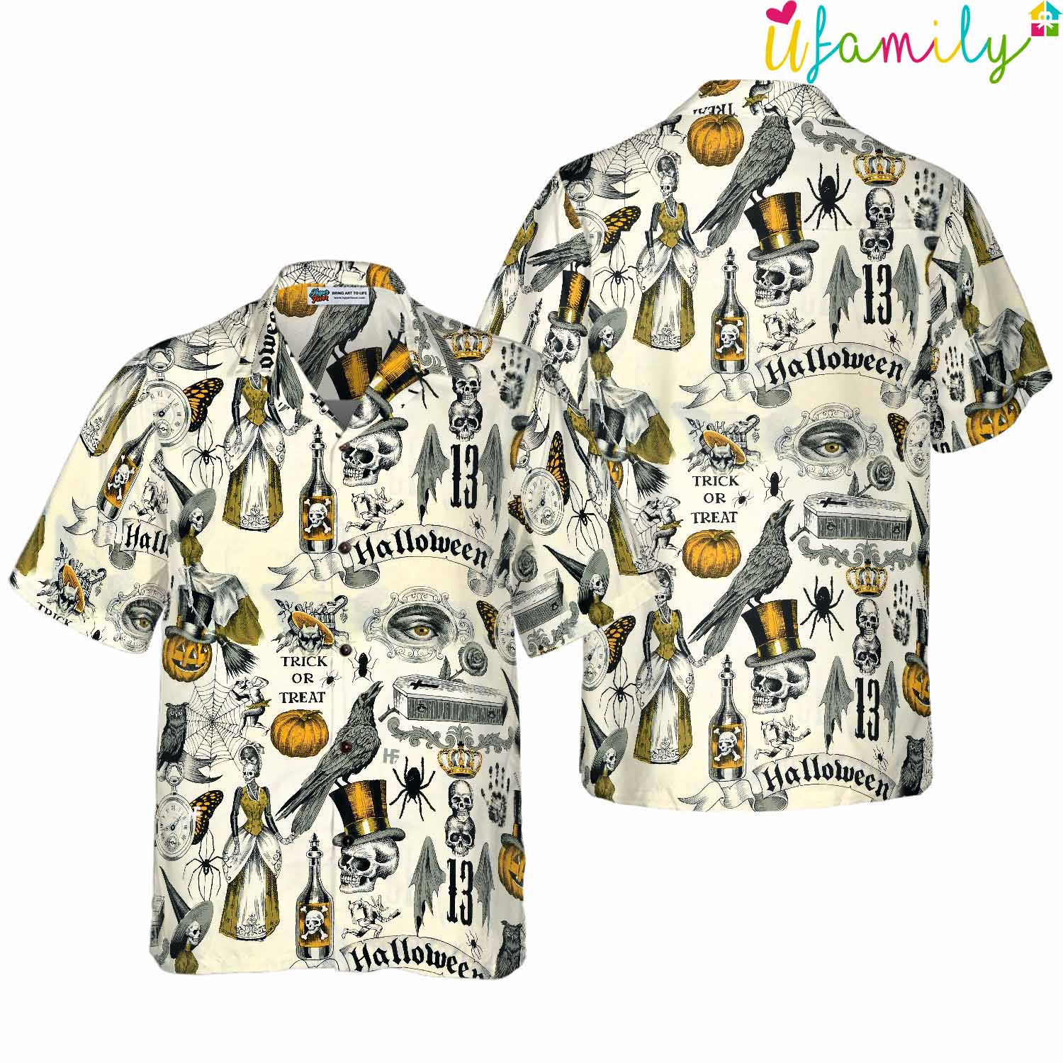 Trickery Halloween Hawaii Shirt Pattern
