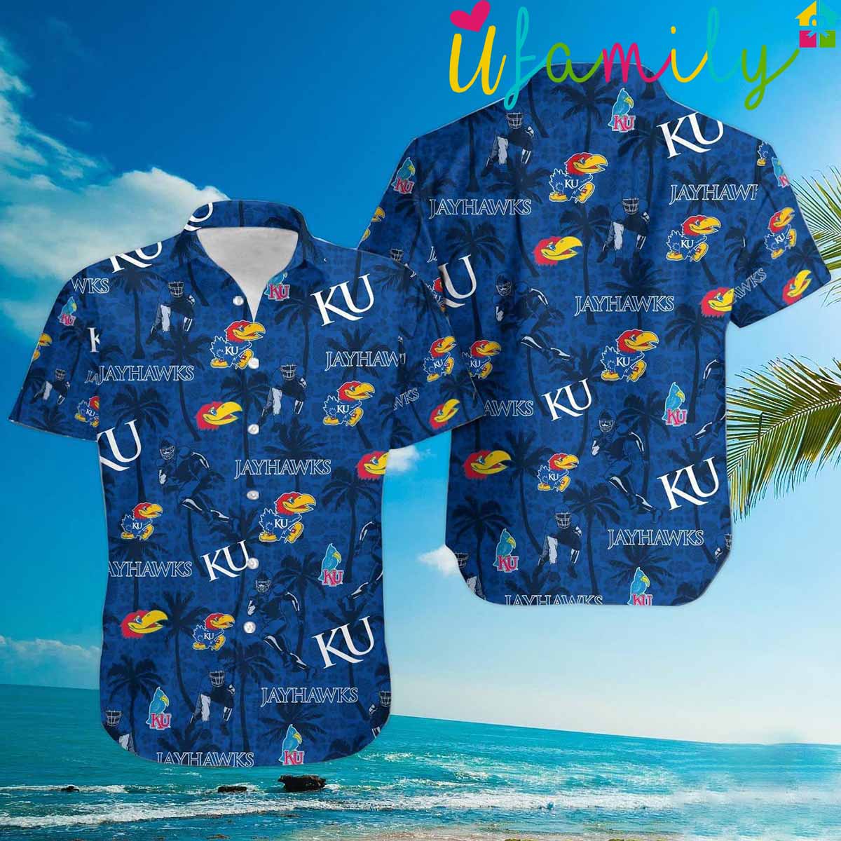 Tropical Beach Coconut Tree Ku Hawaiian Shirt
