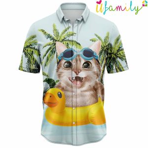 Tropical Cat Beach Hawaiian Shirt 1 1