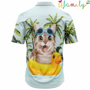 Tropical Cat Beach Hawaiian Shirt 2 1