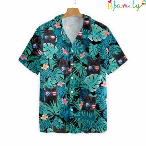 Tropical Cat Fourth Of July Hawaiian Shirt 1