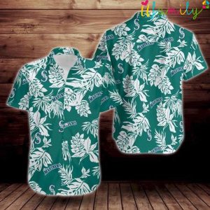 Tropical Flower Mariners Hawaiian Shirt