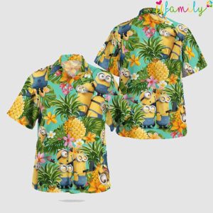 Tropical Pineapple Minion Hawaiian Shirt
