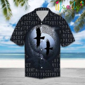 Viking Ravens Hawaiian Shirt