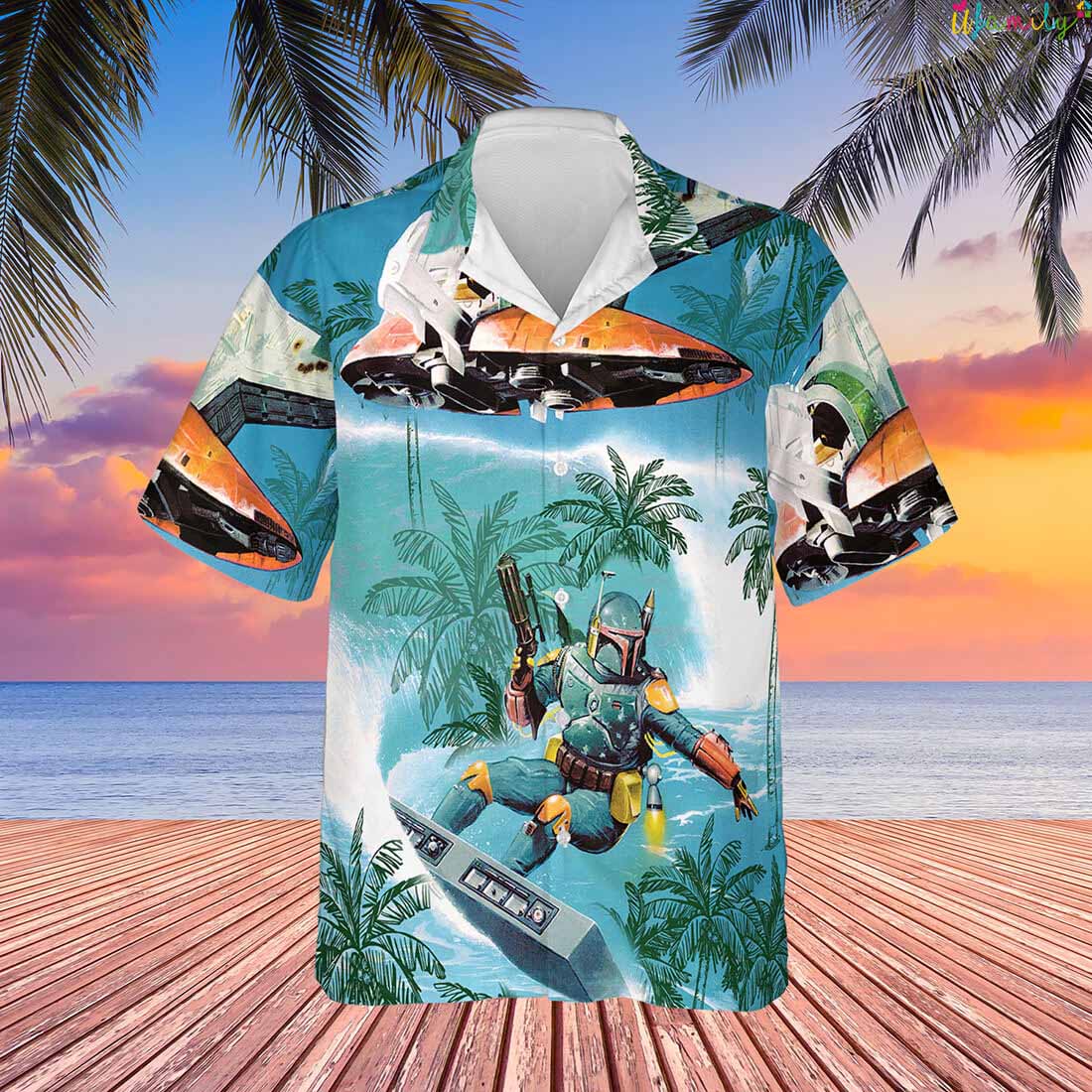 Vintage Star Wars Boba Fett Hawaiian Shirt