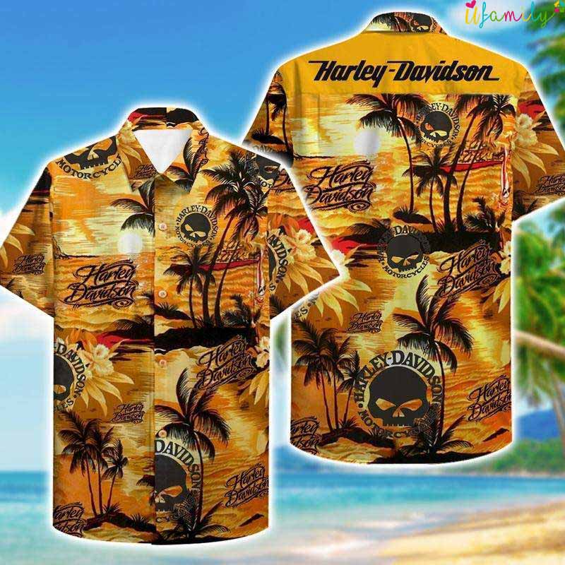 Vintage Vacation Harley Hawaiian Shirt