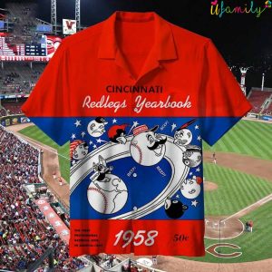 1958 Cincinnati Reds Retro Hawaiian Shirt