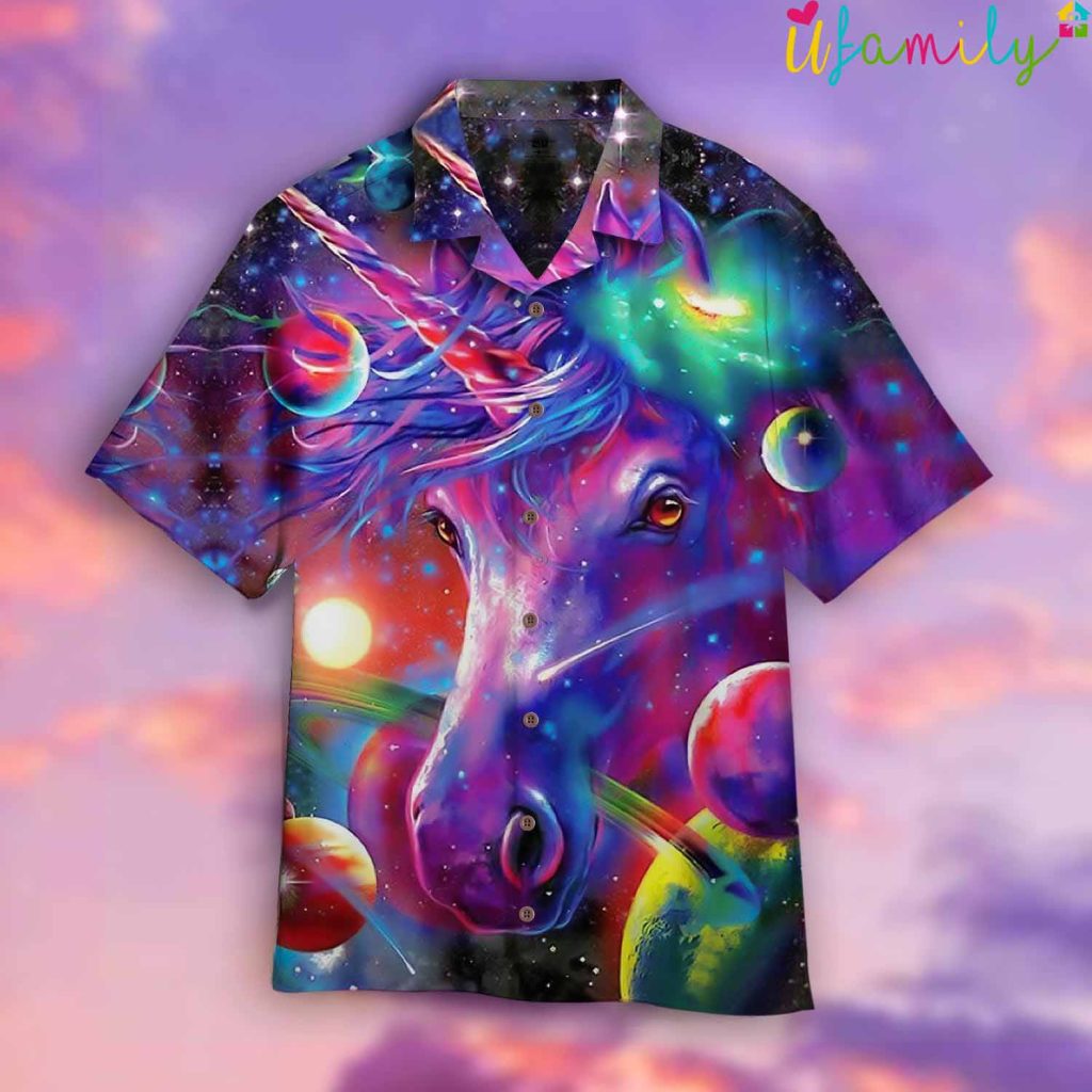 1st Unicorn In Galaxy Hawaiian Shirt