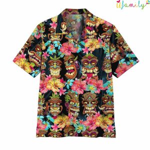 3D Tiki Head Hawaiian Shirt
