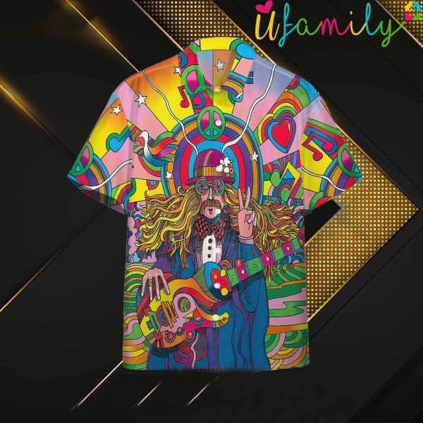3d Hippie Psychedelic Hawaiian Shirt