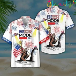 4th Of July Beer Bigfoot Hawaiian Shirt