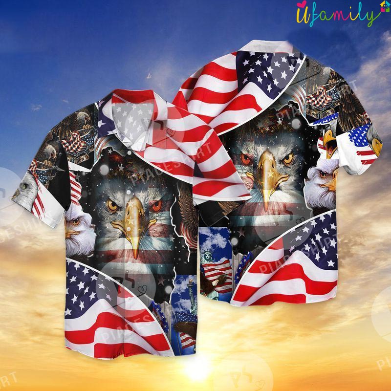 4th Of July Independence Day American Eagle Hawaiian Shirt
