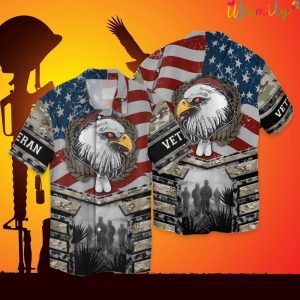 4th Of July Independence Day American Eagle Veteran Hawaiian Shirt
