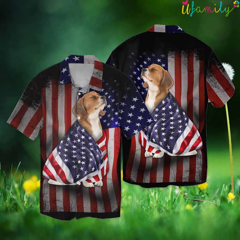4th Of July Independence Day Beagle Dog America Hawaiian Shirt
