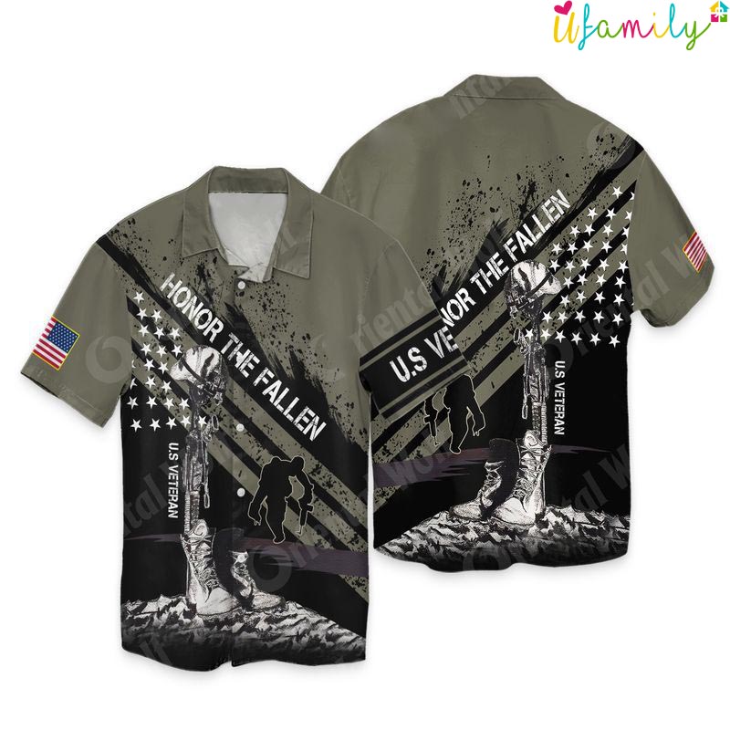 4th Of July Independence Day Memorial Day Veteran Honor The Fallen Hawaiian Shirt