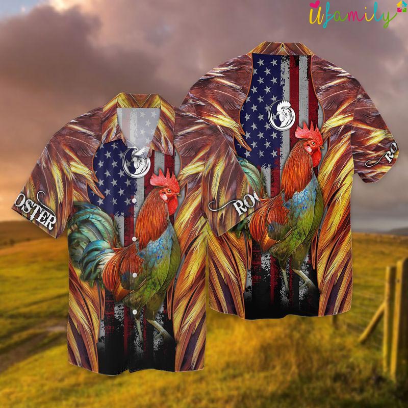4th Of July Independence Day Rooster Hawaiian Shirt