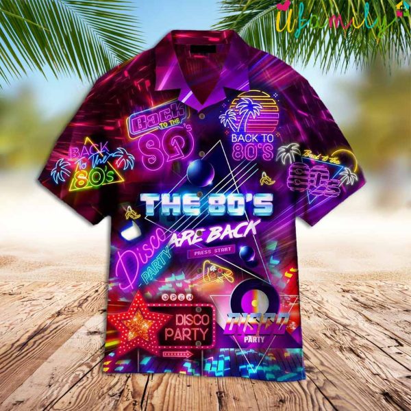 80s Disco Party Lights Hawaiian Shirt