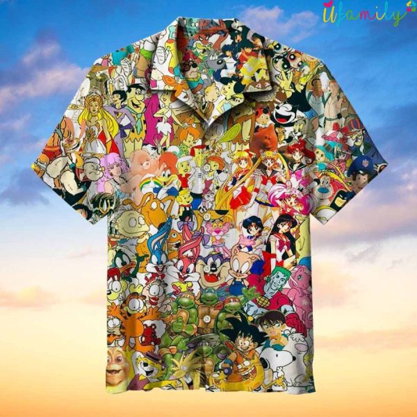 90s Cartoon Character Hawaiian Shirt