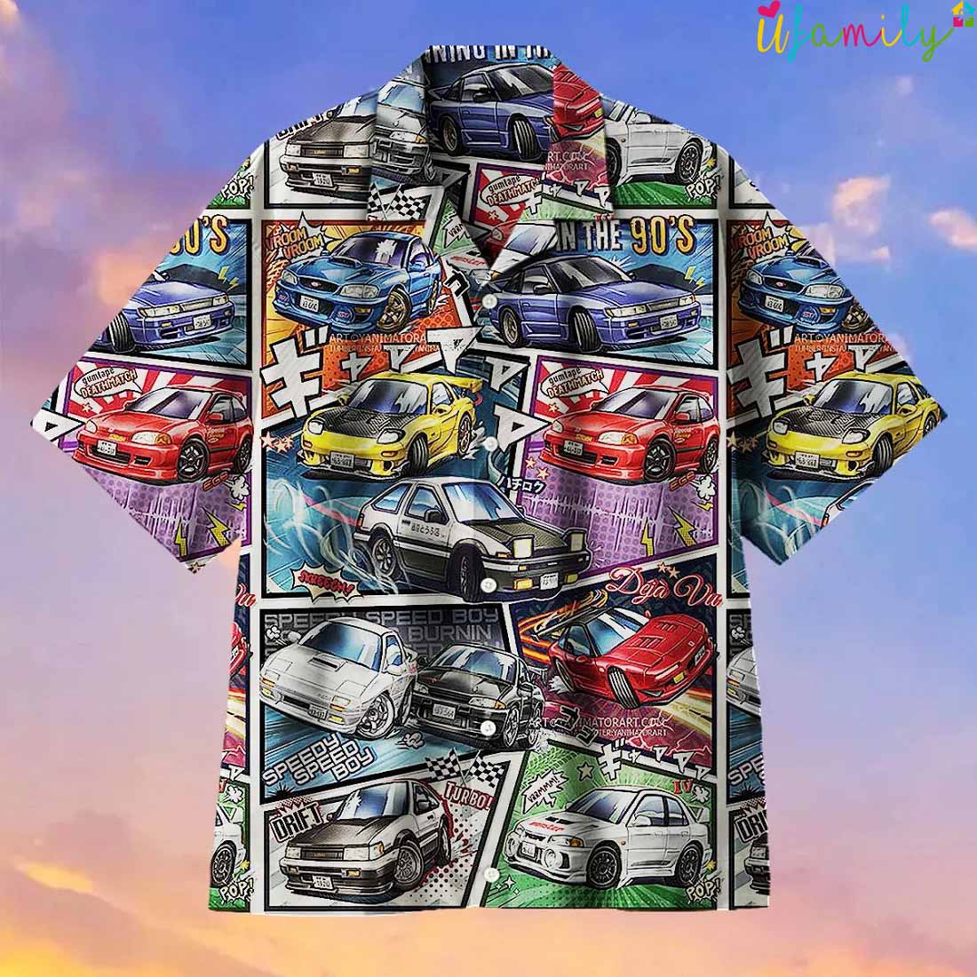 90s Initial D Car Poster Hawaiian Shirt