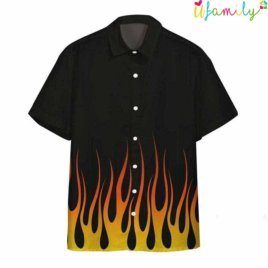 Amazing Rod Flame Stencils Hawaiian Shirt
