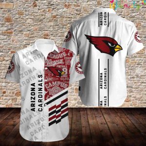 Arizona Cardinals Red And White Hawaiian Shirt