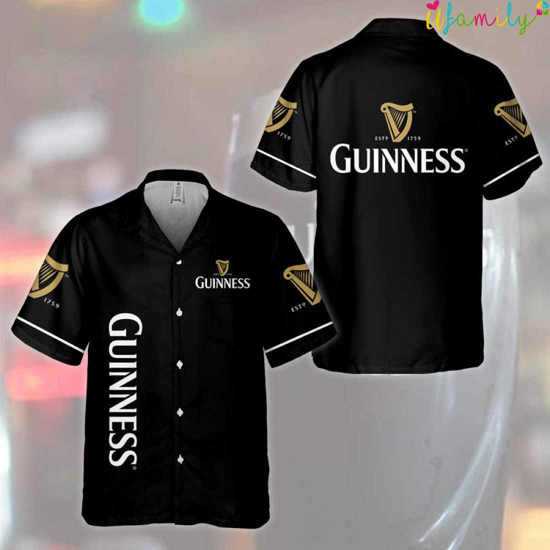 Black Guinness Hawaiian Shirt