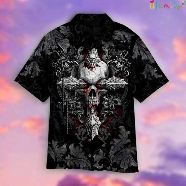 Black Skull Blck Skull Hawaiian Shirt
