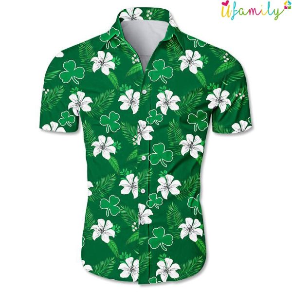 Boston Celtics Floral Hawaiian Shirt