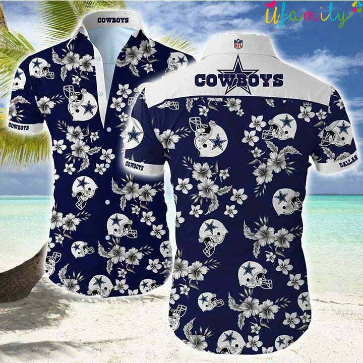 Bule Helmet Dallas Cowboys Hawaiian Shirt