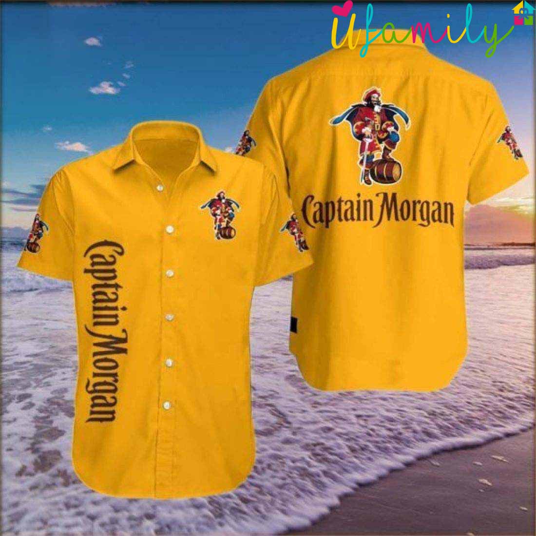 Captain Morgan Yellow Hawaiian Shirt
