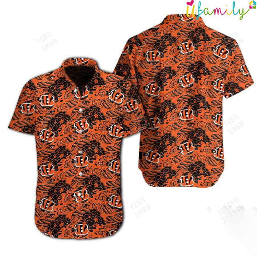 Cincinnati Bengals Great Waves Of Japanese Hawaiian Shirt